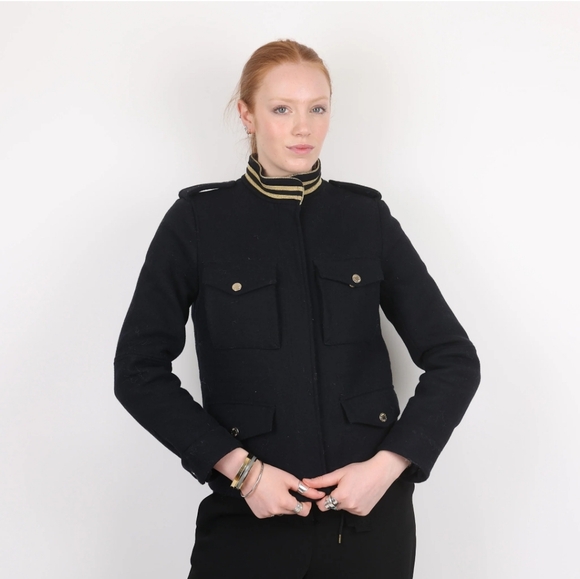 Zadig & Voltaire Military Jacket Khaki Size Small - Picture 1 of 15